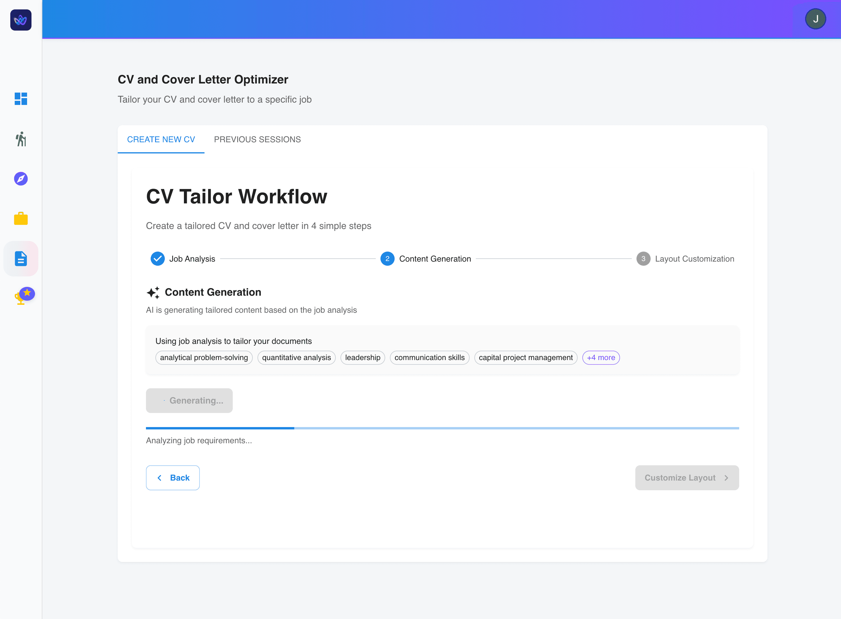 CV Tailor - Content Generation