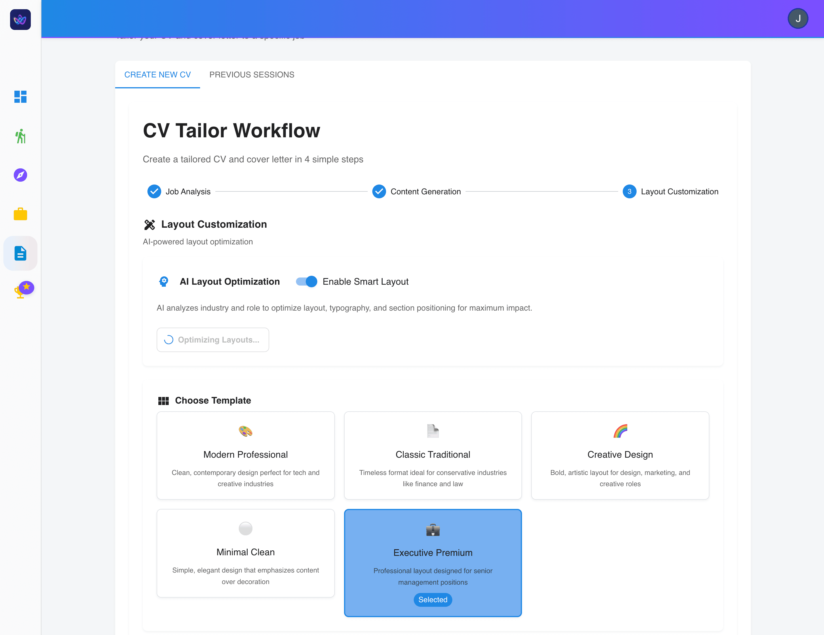 CV Tailor - Layout Customization